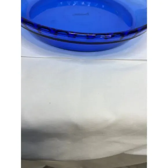 Vintage Pyrex Original Cobalt Blue Fluted Pie Baking Plate 229 9.5” Glass Dish - Picture 8 of 9